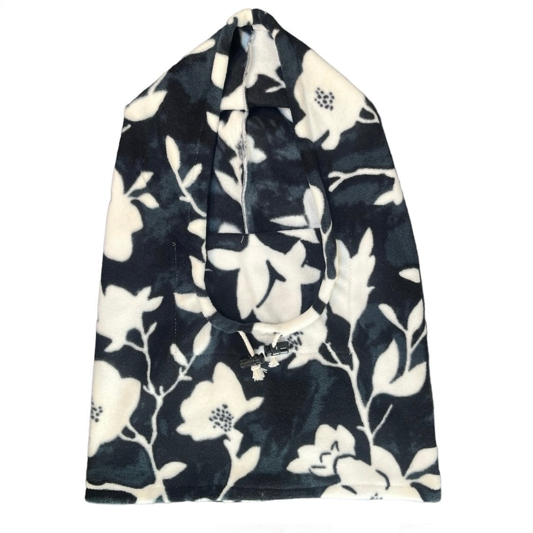 Hood, Black/White Flowers