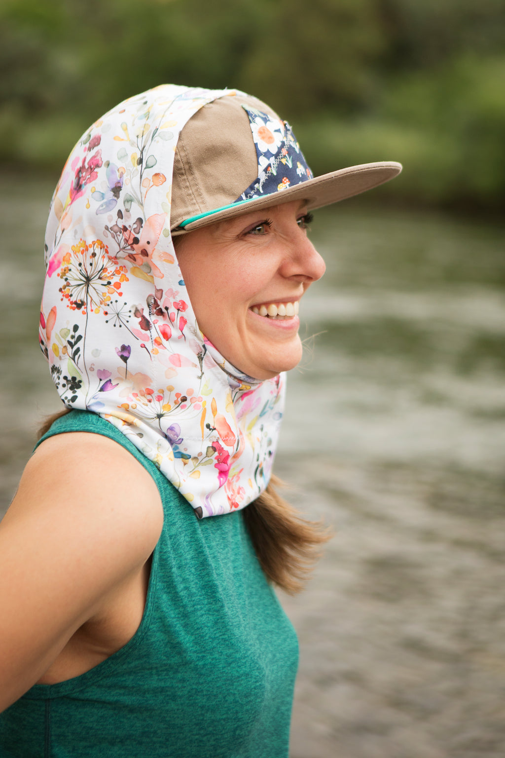 River Hood, Watercolor Floral