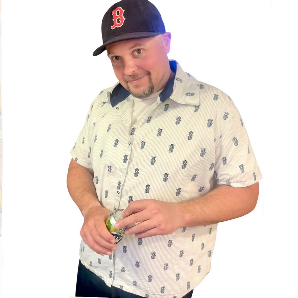 Party Shirt, Pineapple Pinstripe