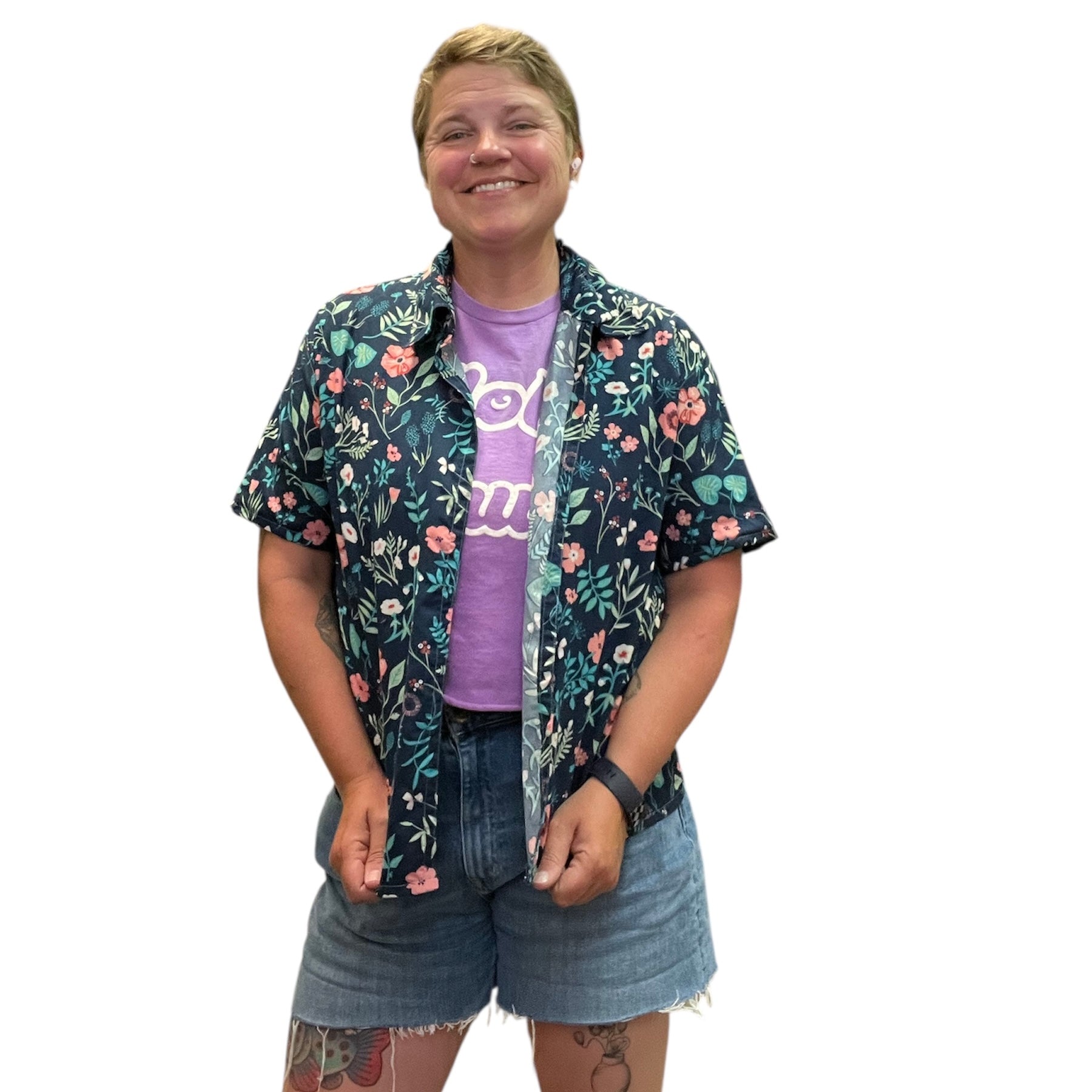 Party Shirt, Wildflower Wahoo (Crop)